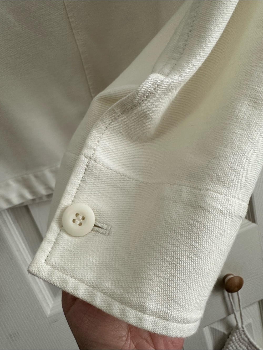 Uniqlo Cream Button-Front Jean Jacket - Picture 4 of 5